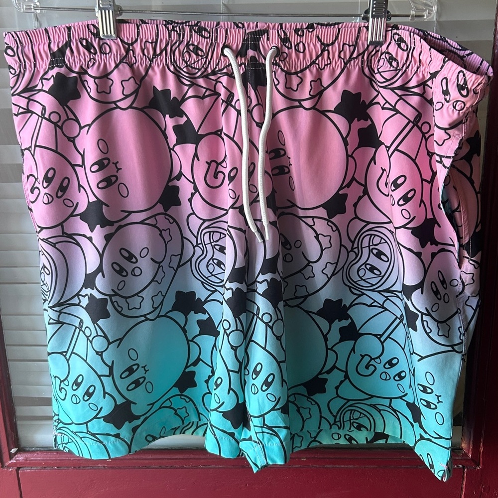 Kirby Pink and Black Patterned Shorts